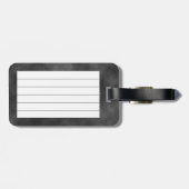 シルバーバタフライ&ベルベット 個人名入れスーツケースタグ ラゲッジタグ (裏面横)