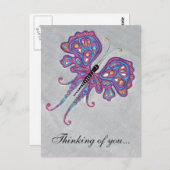 シルバーバタフ考えィーズ・オブ・ユー・ポストカード ポストカード (正面/裏面)