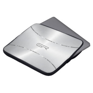 シルバーバックグラウンストライプドラップトップスリーブ ラップトップスリーブ