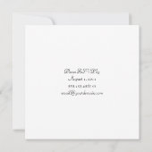 シルバーバックグラウンドのペリドット緑の宝石を付けた渦巻き旋回 招待状 (裏面)