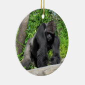 シルバーバックゴリラオーナメント セラミックオーナメント (右)