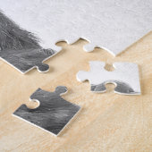 シルバーバックゴリラポートレートジグソーパズル ジグソーパズル (側面)