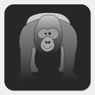 シルバーバックゴリラ漫画 スクエアシール