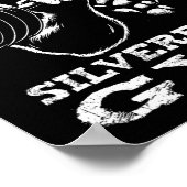 シルバーバックジムゴリラウエートリフティングトレーニングフィッネ ポスター (角)