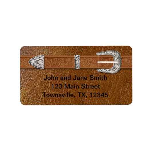 シルバーバックルとレザー ラベル (正面)