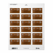 シルバーバックルとレザー ラベル (フルシート)