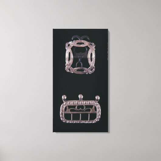 シルバーバックル、英語、18世紀後半 キャンバスプリント (正面)