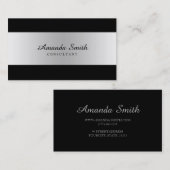 シルバーバッジシンプルエレガントプロフェッショナル 名刺 (正面/裏面)