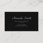 シルバーバッジシンプルエレガントプロフェッショナル 名刺 (裏面)