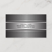 シルバーバナー | メタルシルバー パンチングメッシュ 名刺 (裏面)