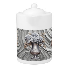 シルバーバラオンバラ磁器ティーポット40ozs