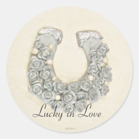 シルバーバラス結婚ホースシューのハンスト ラウンドシール (正面)