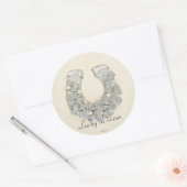 シルバーバラス結婚ホースシューのハンスト ラウンドシール (封筒)