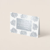 シルバーバラタペストリー悔やみや弔慰サンキューフォイルカード 箔カード (正面)