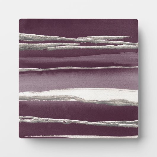 シルバーバラパープル抽象芸術プリント フォトプラーク (正面)