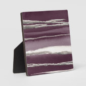 シルバーバラパープル抽象芸術プリント フォトプラーク (正面)