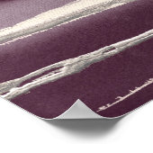 シルバーバラパープル抽象芸術プリント ポスター (角)