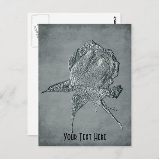 シルバーバラフローラカスタマイズ可能はがき ポストカード (正面/裏面)