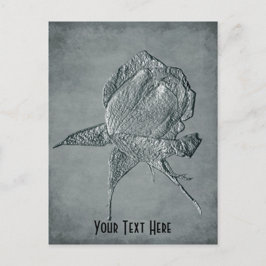 シルバーバラフローラカスタマイズ可能はがき ポストカード (正面)