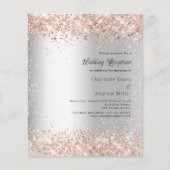 シルバーバラ予算のウェディングレセプションへの招待 (正面)