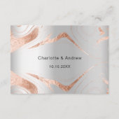 シルバーバラ結婚の対応サイトQRコードRSVP エンクロージャーカード (正面)