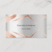 シルバーバラ結婚の対応サイトQRコードRSVP エンクロージャーカード (正面)