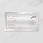 シルバーバラ華美金ゴールドとモノグラムとロゴ 名刺 (裏面)