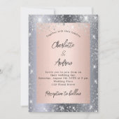 シルバーバラ金ゴールドはラグジュアリーエレガントズに輝結婚く 招待状 (正面)