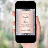 シルバーバラ金ゴールドはラグジュアリーエレガントズに輝結婚く 招待状