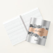 シルバーバラ金ゴールドアガート大理石名スクリプト ノートブック (内部)