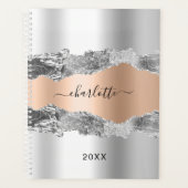 シルバーバラ金ゴールドアガート大理石名台本2023 プランナー手帳 (正面)