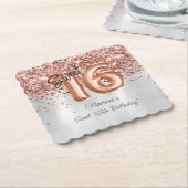 シルバーバラ金ゴールドスウィート16thバースデーパーティー ペーパーコースター (アングル)