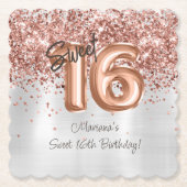 シルバーバラ金ゴールドスウィート16thバースデーパーティー ペーパーコースター (正面)