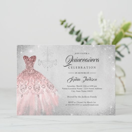 シルバーバラ金ゴールドダイヤモンドレースガウンキンセアニェラ 招待状 (スタンド正面)