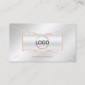 シルバーバラ金ゴールドデコールシックとロゴプロフェッショナル 名刺 (正面)