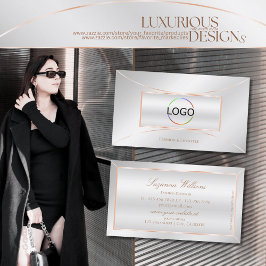 シルバーバラ金ゴールドデコールシックとロゴプロフェッショナル 名刺