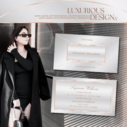 シルバーバラ金ゴールドデコールプロフェッショナルとラグジュアリー 名刺