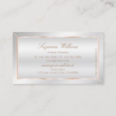 シルバーバラ金ゴールドデコールプロフェッショナルとラグジュアリー 名刺 (裏面)