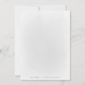 シルバーバラ金ゴールドドレエレガントスブライダルシャワー 招待状 (裏面)