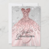 シルバーバラ金ゴールドバタフライドレスキンセアニェラ 招待状 (裏面)