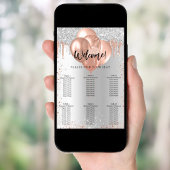 シルバーバラ金ゴールドバルーンのシーティングチャート ポスター