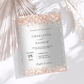 シルバーバラ金ゴールドフォーマル予算結婚式招待状