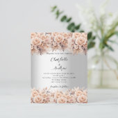 シルバーバラ金ゴールドフローラエレガントな結婚式の招待状 (スタンド正面)