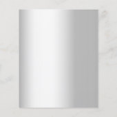 シルバーバラ金ゴールドフローラエレガントな結婚式の招待状 (裏面)