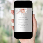 シルバーバラ金ゴールドフローラエレガントな結婚式 招待状