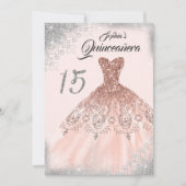 シルバーバラ金ゴールドレースダイヤモンドガウンキンセアニェラ 招待状 (正面)