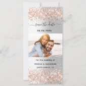 シルバーバラ金ゴールド写真の結婚式の日付を保存 (正面)