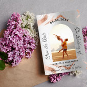 シルバーバラ金ゴールド写真結婚式の日付を保存 セーブザデート