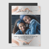 シルバーバラ金ゴールド大理石感謝してい写真you magnet (正面/裏面)