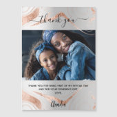 シルバーバラ金ゴールド大理石感謝してい写真you magnet (正面)